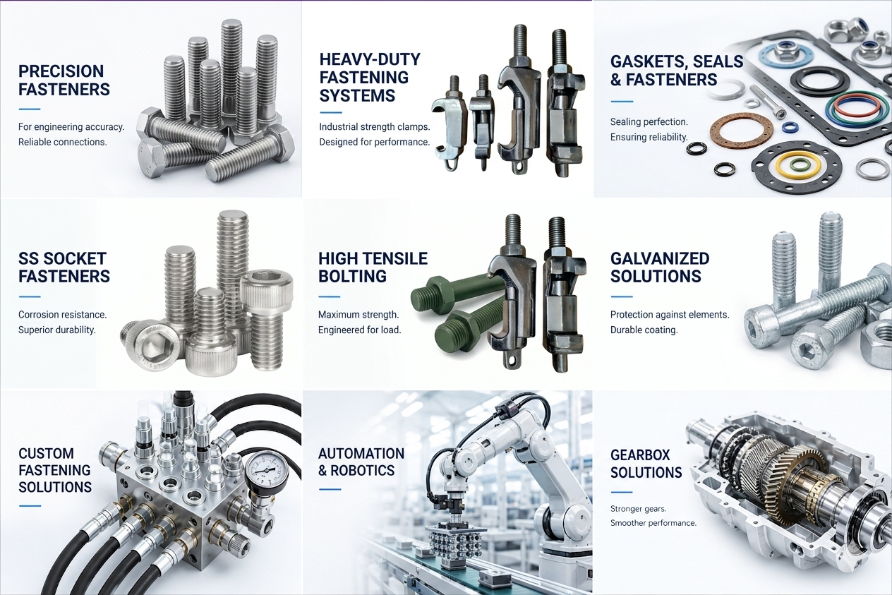 MS, GI, High Tensile & SS Fasteners